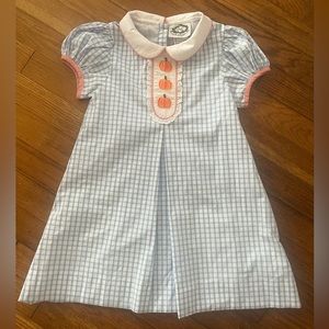 Smocked threads by Cecil and Lou pumpkin dress, size 4